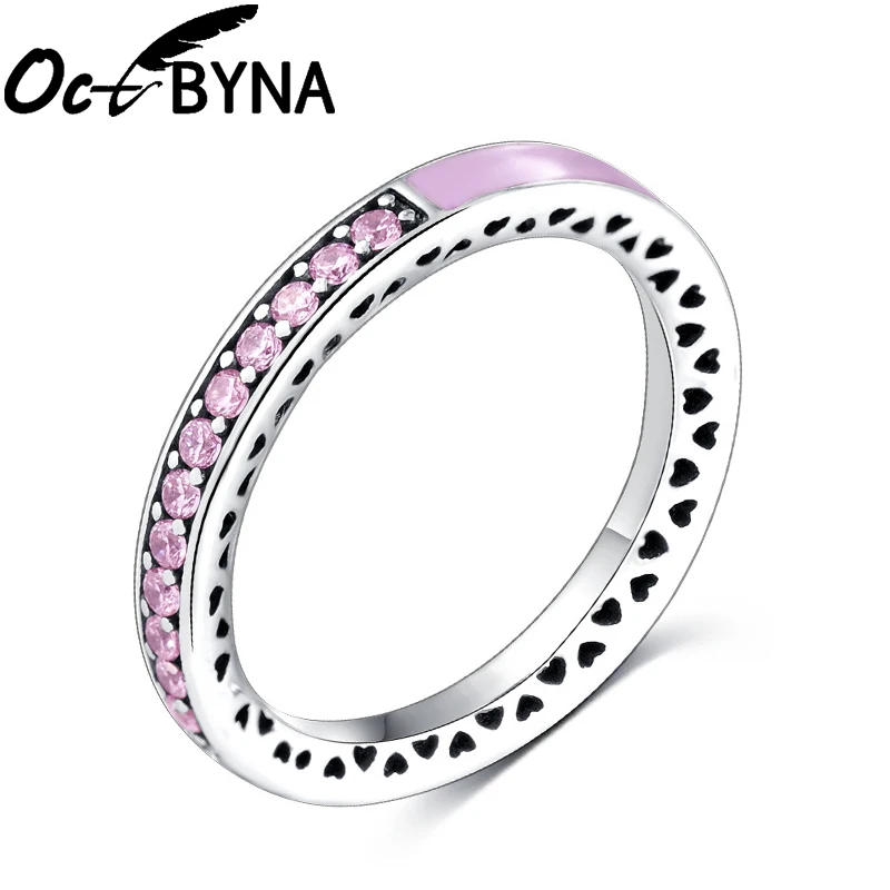 Octbyna классическое хит продаж серебряное 7 цветов s Сияющее Кольцо со стразами для