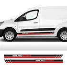 Наклейки на автомобильные двери и боковые линии, 2 шт., для Citroen Berlingo K9, запчасти для камперов, фургонов, аксессуары для тюнинга, полосы, графические виниловые наклейки