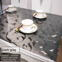 soft glass tablecloth waterproof desktop protective film coffee table table mat square pvc plastic table board dining table mat