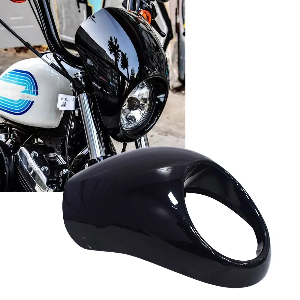 

For Harley Sportster Dyna FX/XL 883 1200 48 Motorcycle Headlight Lamp Mask Headlamp Fairing Front Cowl Forl Mount ABS Plastic