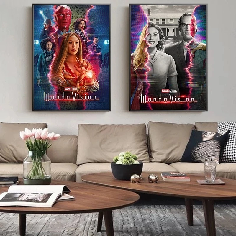 

Superhero TV Movie Canvas Painting Propaganda Wanda Vision Prints Posters Wall Art Pictures Room Decoration Cuadros