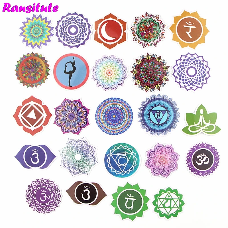 24 шт./компл. наклейка для йоги водонепроницаемый стикер компьютера скейтборда