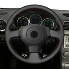 Для Subaru, автомобильные аксессуары, брелок для автомобиля Subaru WRX, автомобильные аксессуары, брелок для автомобиля Subaru WRX ИППП 2005 2006-2007 ручной шить черного цвета из натуральной кожи чехол рулевого колеса автомобиля