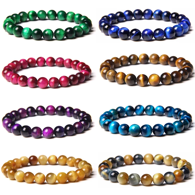 8 мм чакра браслеты с тигровым глазом обувь ручной работы для мужчин и женщин