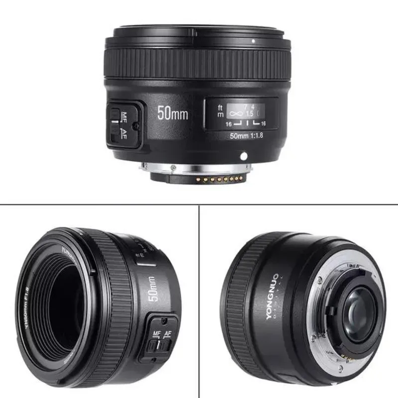 Объектив YONGNUO YN50mm F1.8 для камер Nikon большая диафрагма авто фокус объектив D800 D300 D700