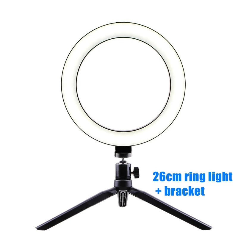 Светодиодный кольцевой светильник для селфи фотосъемки с регулируемой яркостью