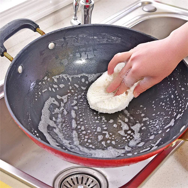 Бытовая кухонная щетка для мытья посуды Loofah антипригарная масляная скраб