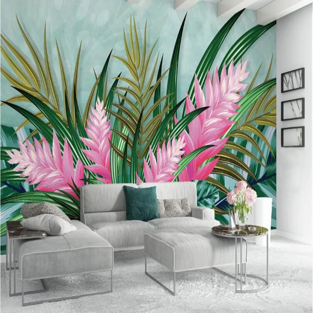 

milofi custom Nordic style tropical plants large background wallpaper mural