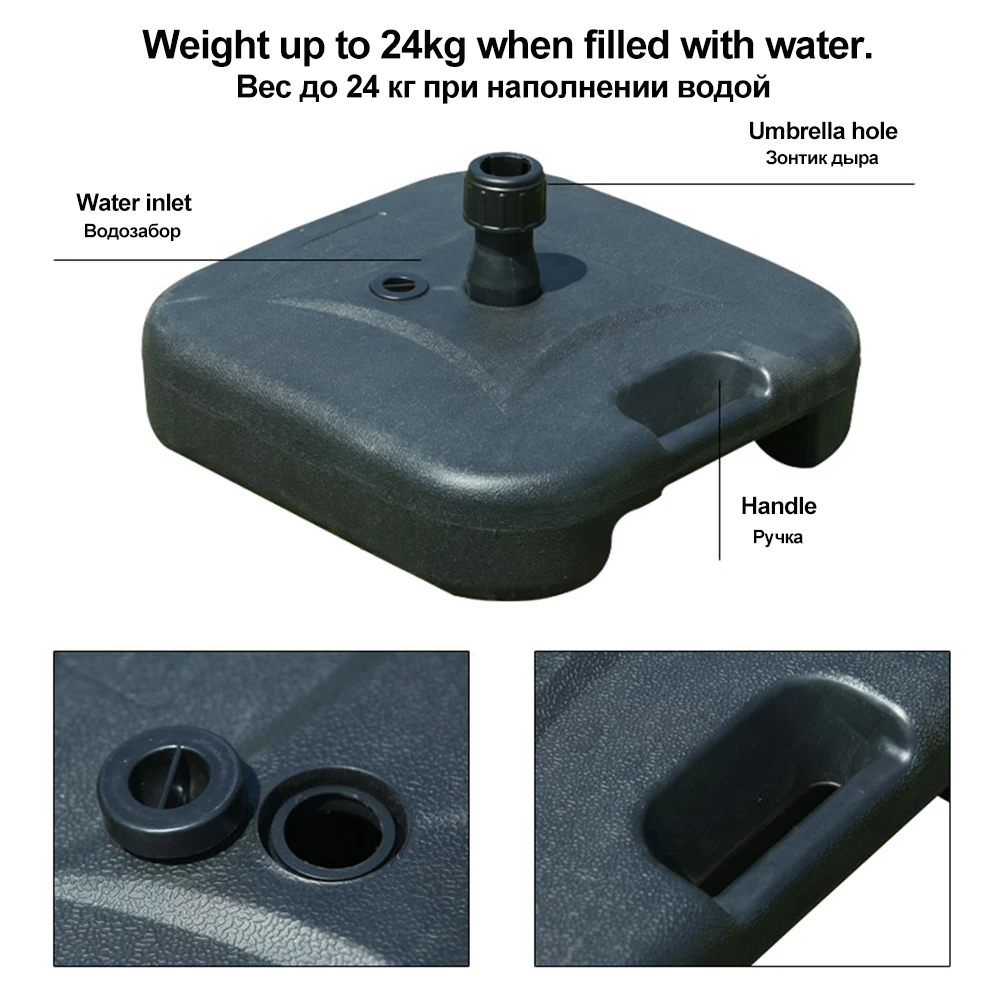 Основа для зонта HooRu квадратная уличная подставка внутреннего дворика 38 мм с