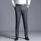 Брюки мужские прямые однотонные, модные длинные формальные деловые повседневные штаны, большие размеры 29-38, весна