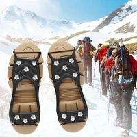 outdoor 8 spikes manganese steel crampons anti skid shoe covers snow claws hiking fishing shoes nails snow mud ice caught