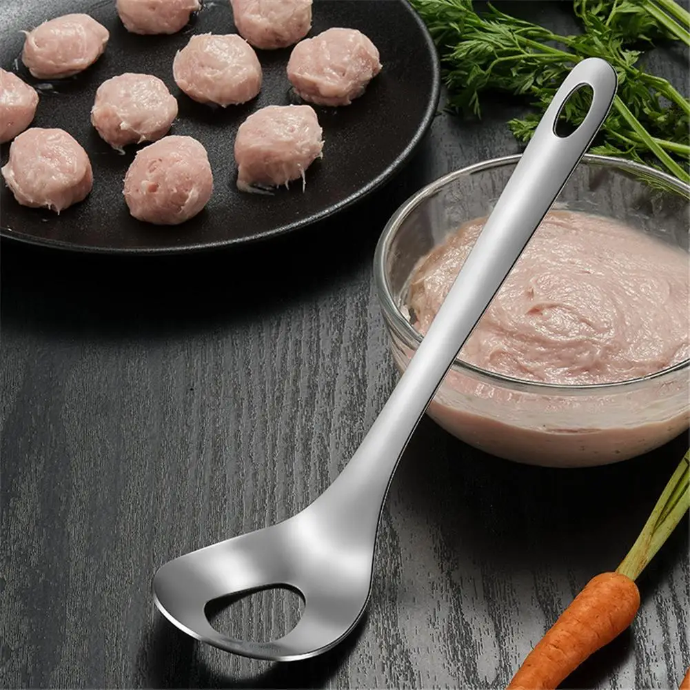 

1 шт., ложка из нержавеющей стали для приготовления мяса, 21,5x5,7 см
