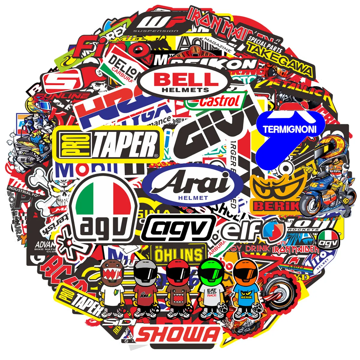 Наклейки для мотоциклов Honda, Yamaha, Kawasaki, Suzuki, Ktm, Bmw, 80 шт. - изображение
