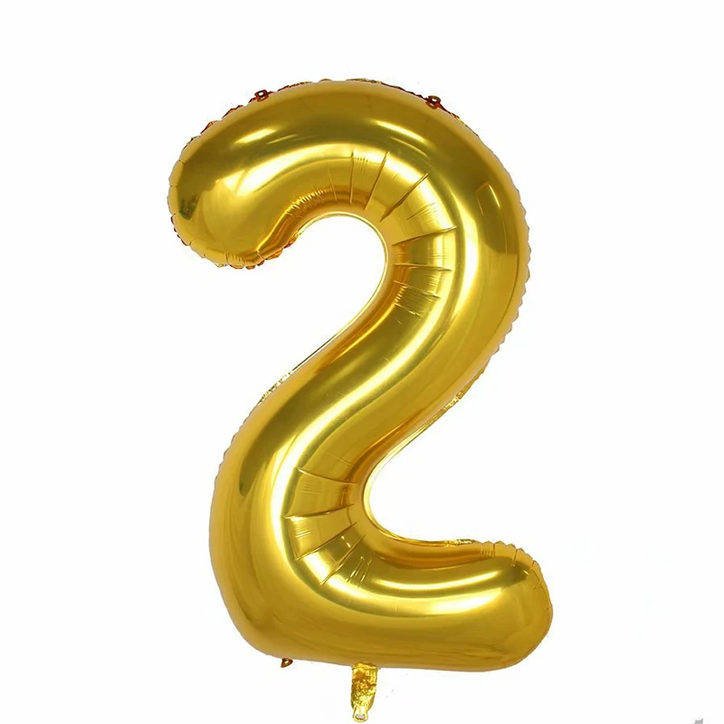 16 дюймов номер Фольга шары Золотой фигурка из серебра шар Baby Shower украшения Одежда