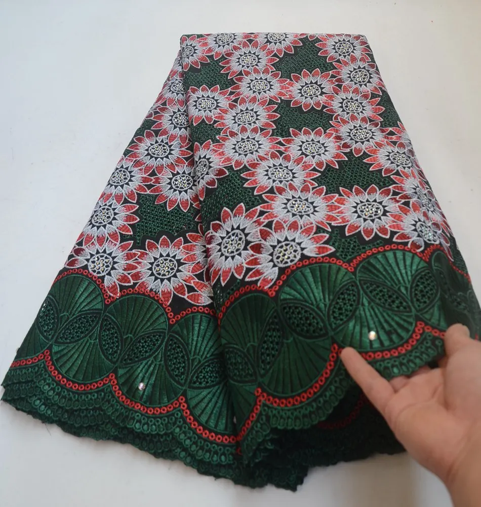 

High Quality Embroidery green Lace Fabric Swiss Voile Lace In Switzerland 2019 New Design African Swiss Voile Lace Fabric