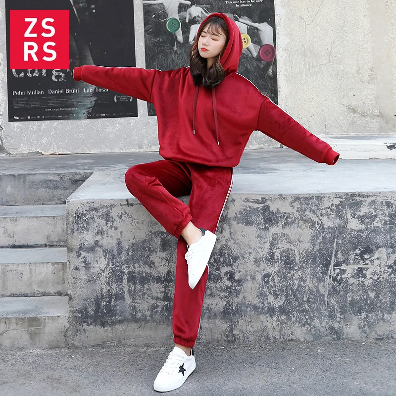 Zsrs 2020 спортивный костюм женский комплект из 2 предметов Женская осенне зимняя