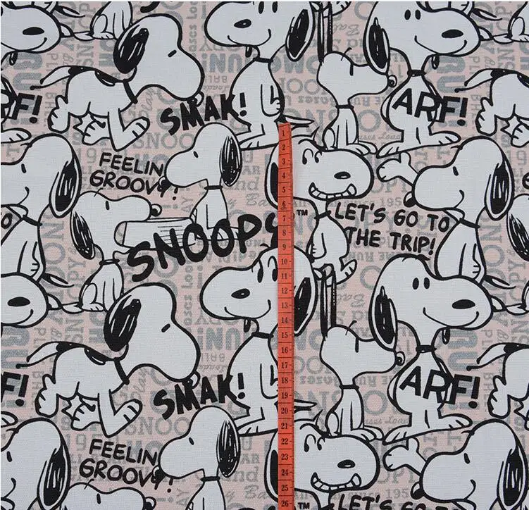 Snoopy холщовая ткань с принтом можно использовать кошельки, обувь и шляпы, ремесла, дорожные принадлежности, товары для домашних животных, автомобильные suppli diy