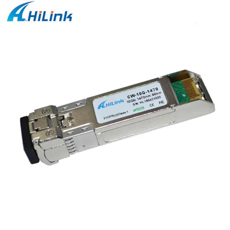 Hilink 10GBASE ZR CWDM SFP + модуль 10G 80KM 1470 ~ 1610nm DDM LC оптический приемопередатчик|cwdm sfp|optical