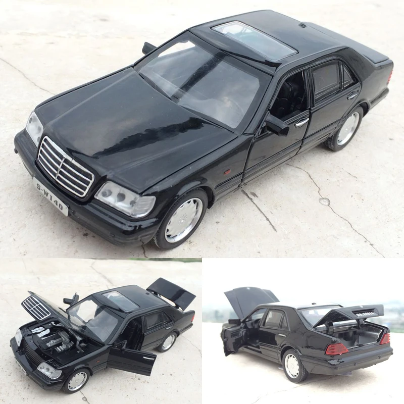 Модель литая автомобиля 1:32 W140 из сплава демонстрационная игрушка со звуком и