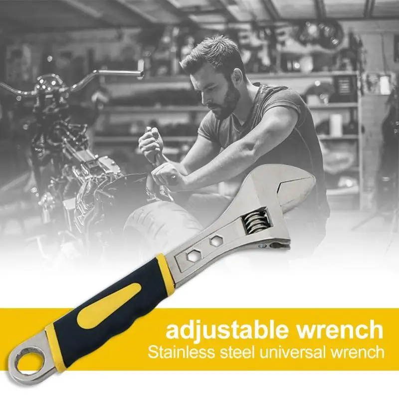Регулируемый гаечный ключ из нержавеющей стали универсальный мини ручной