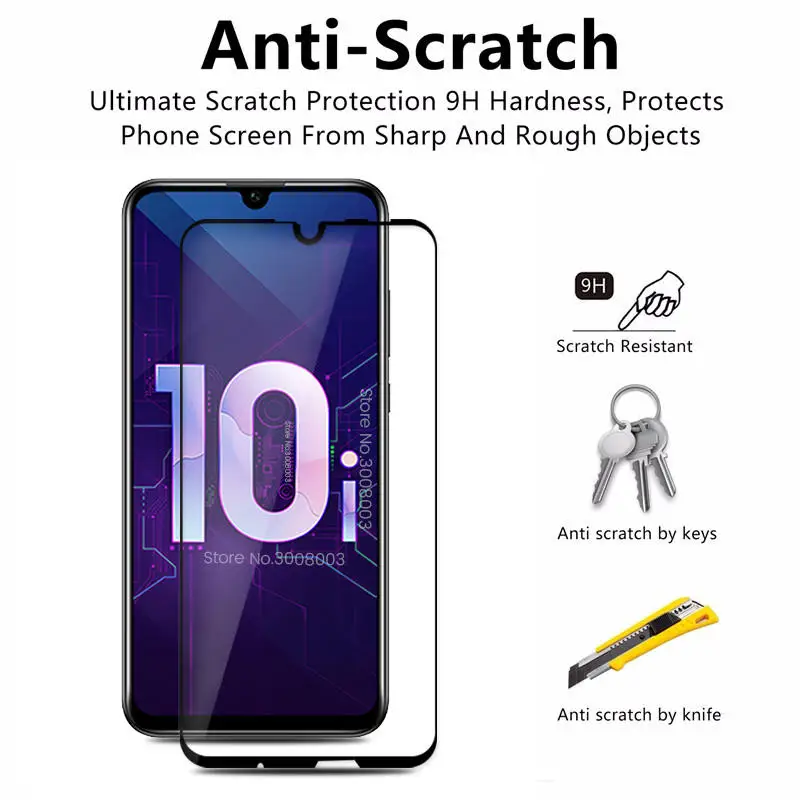 2-в-1 стекло со шлейфом на honor 10 Я Экран Протектор Стекла для Huawei honor 10 Я i10 honor 10i hry-lx1t камеры защитная пленка
