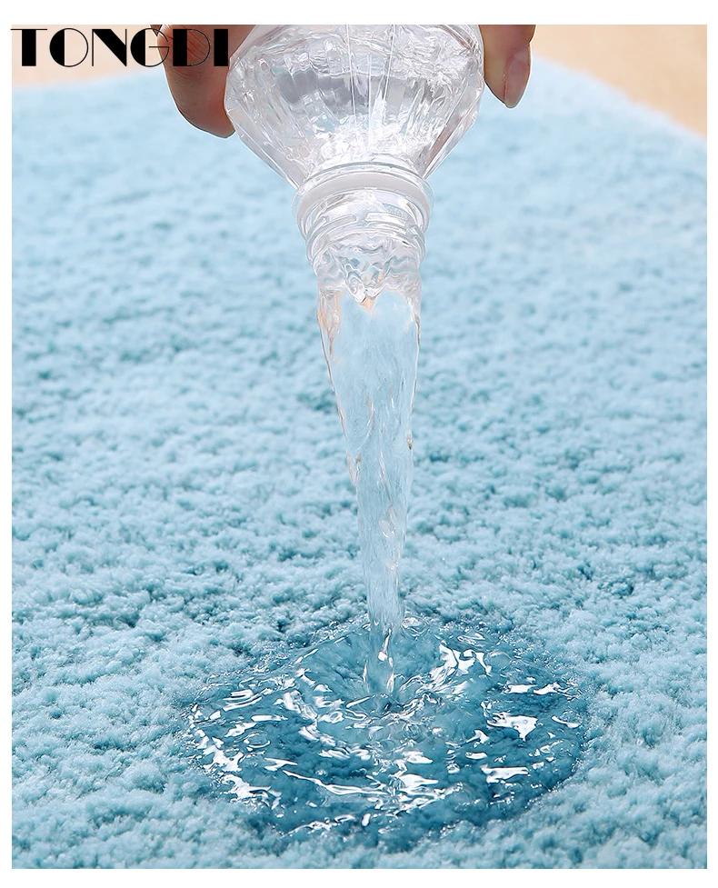 Коврик для ванной TONGDI мягкий нескользящий коврик из микрофибры душа украшение