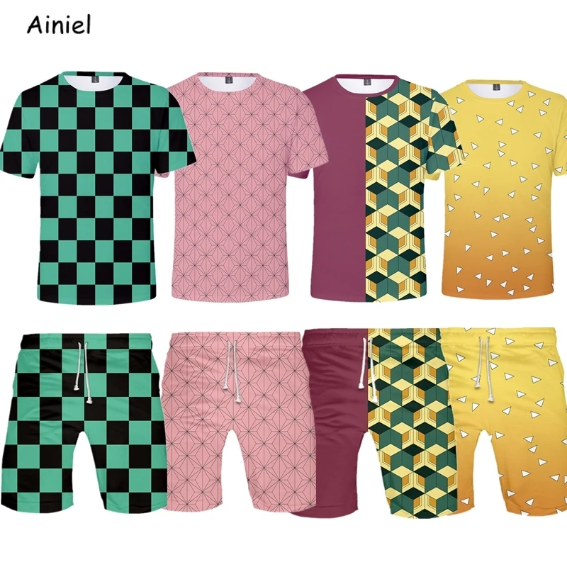 

Футболка для косплея, шорты для девочек и мальчиков, 3D футболка для косплея «рассекающий демонов», «кимадо незуко», «no Yaiba Kamado Tanjirou»