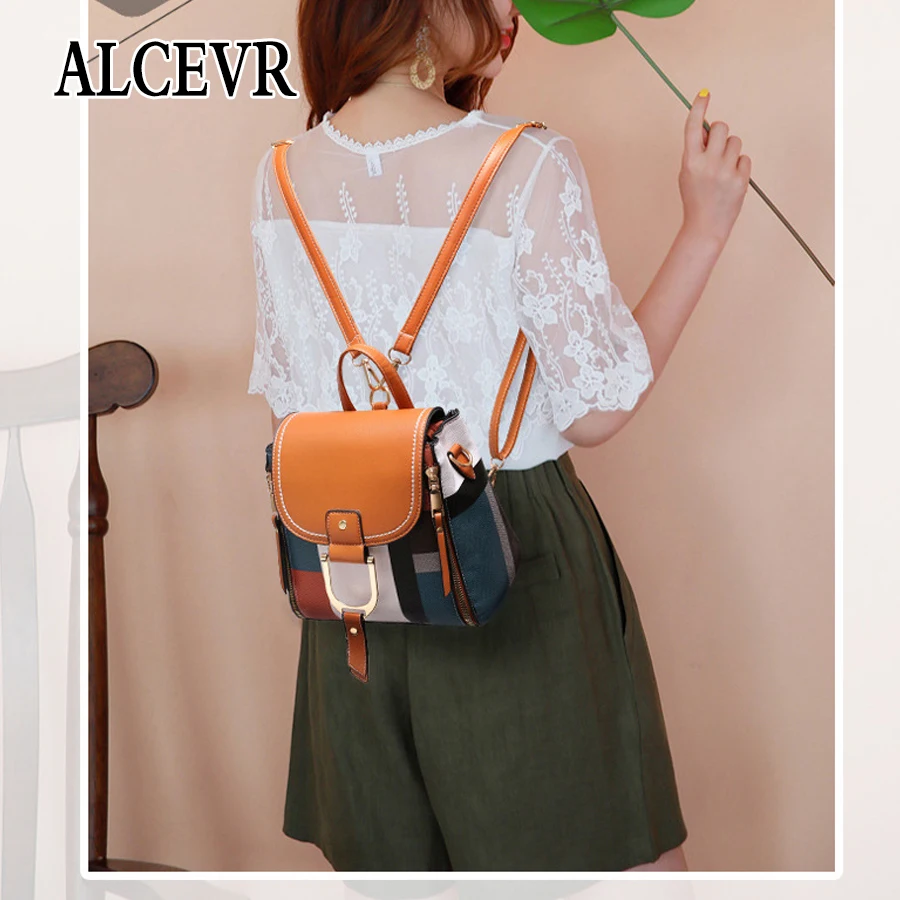 ALCEVR вместительные рюкзаки из искусственной кожи женские дизайнерские высокого