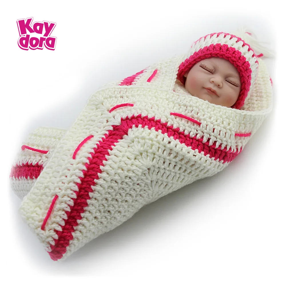 KAYDORA 10 дюймов 28 см полный Силиконовый Reborn Baby куклы живой реалистичный мини-Ванна Playmate Реалистичная Спящая девочка Menina игрушки для младенцев