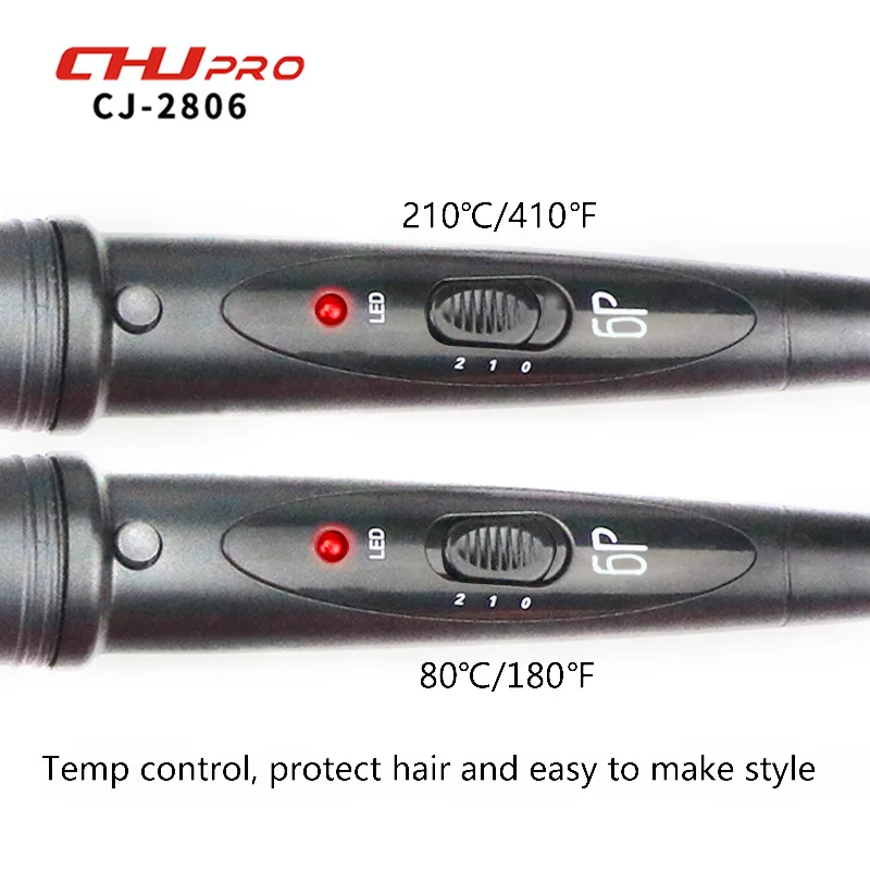 

New 6 in 1 Ceramic Pro Curling Iron Set Pro Interchangeable Barrel Wand Hair Curler Tourmaline Curling Iron Machine