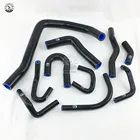 Комплект силиконовых шлангов радиатора для 88-91 Honda CivicCRX EE EF  CR-X BaseDX HFSi(10 шт.) красныйсинийчерный