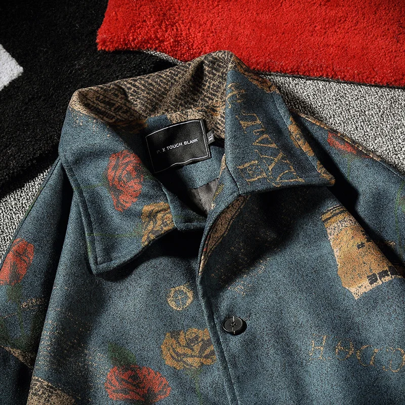 Зимняя Утепленная Мужская шерстяная куртка из хлопка мужское теплое модное