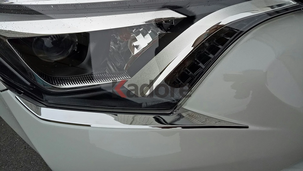 Для Toyota RAV4 RAV 4 ABS хромированный авто передний головной светильник, накладка на голову, светильник для бровей, полоски для стайлинга автомобилей