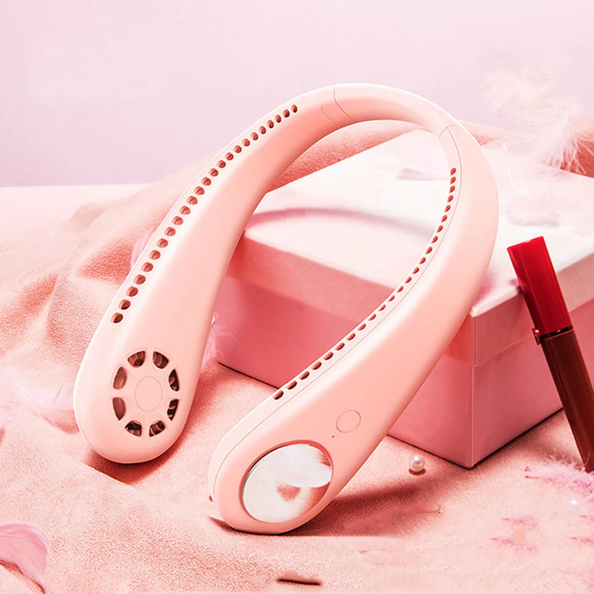 

2000mah Wearable Lazy Sports Halter Fan Mini Hanging Neck Fan USB Rechargeable Cover Halter Sports Fan Air Cooler Outdoor