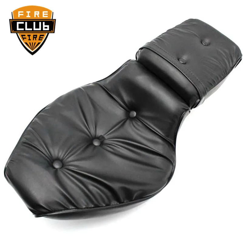 

For Honda 1988-1993 Shadow VT600 VLX VT 600 Steed 400 Black Leather Driver & Passenger Cushion Seat 2-up Motorcycle