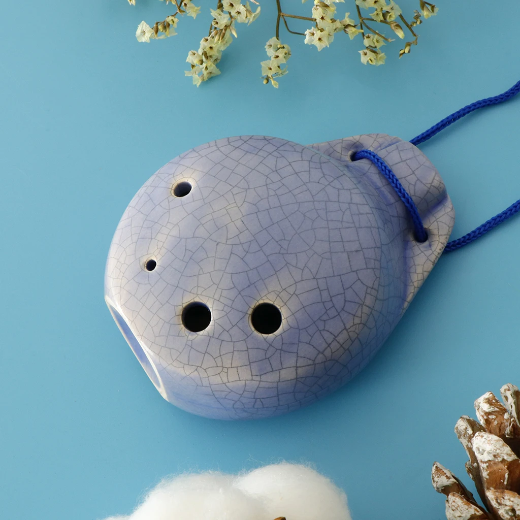 

6 Holes Ceramic Ocarina C Key Musical Instrument For Music Lovers Gift