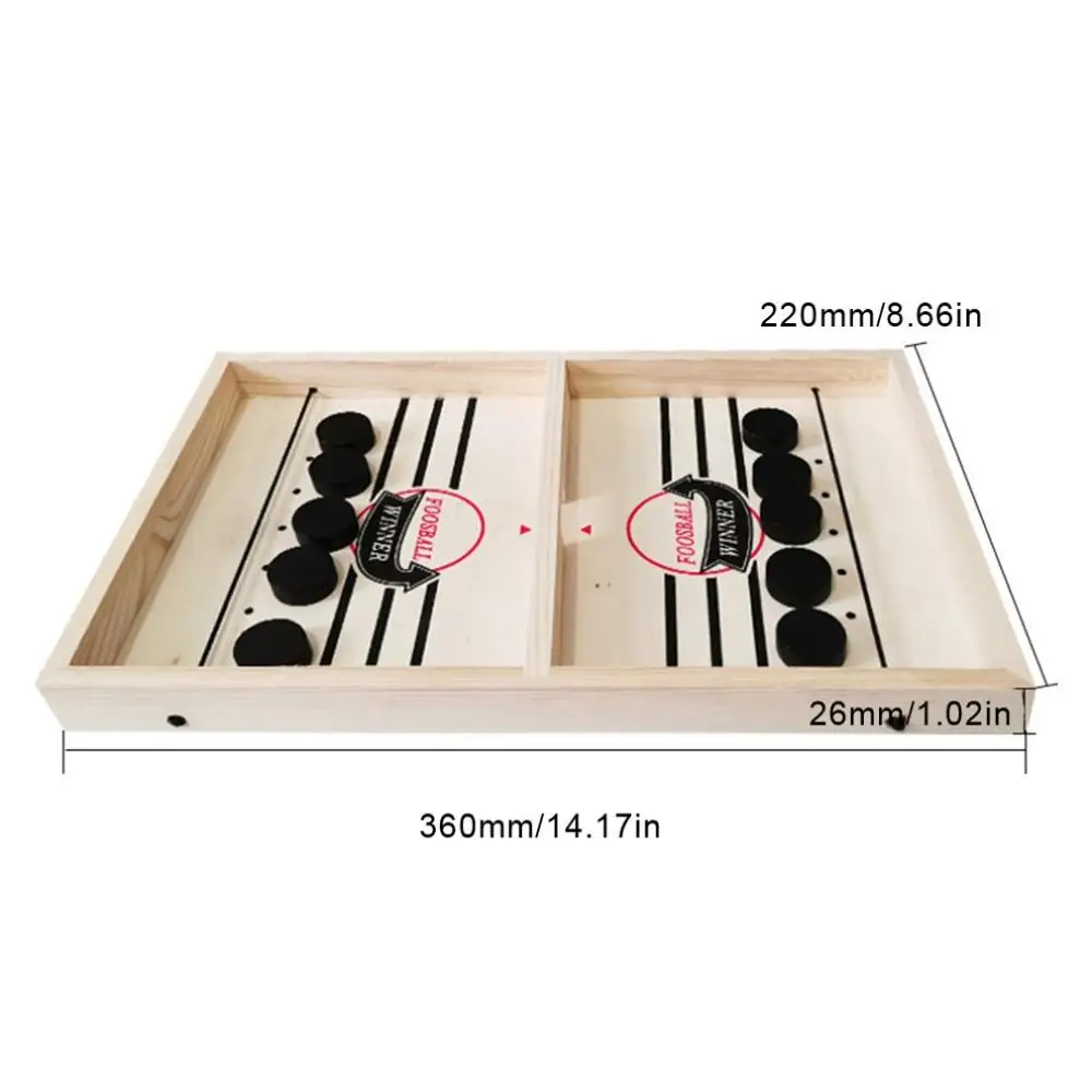 Sling Puck Game Woode Table Hockey Bounce Chess Eject Parent-Child Interactive Toy For Child Desktop Party | Игрушки и хобби