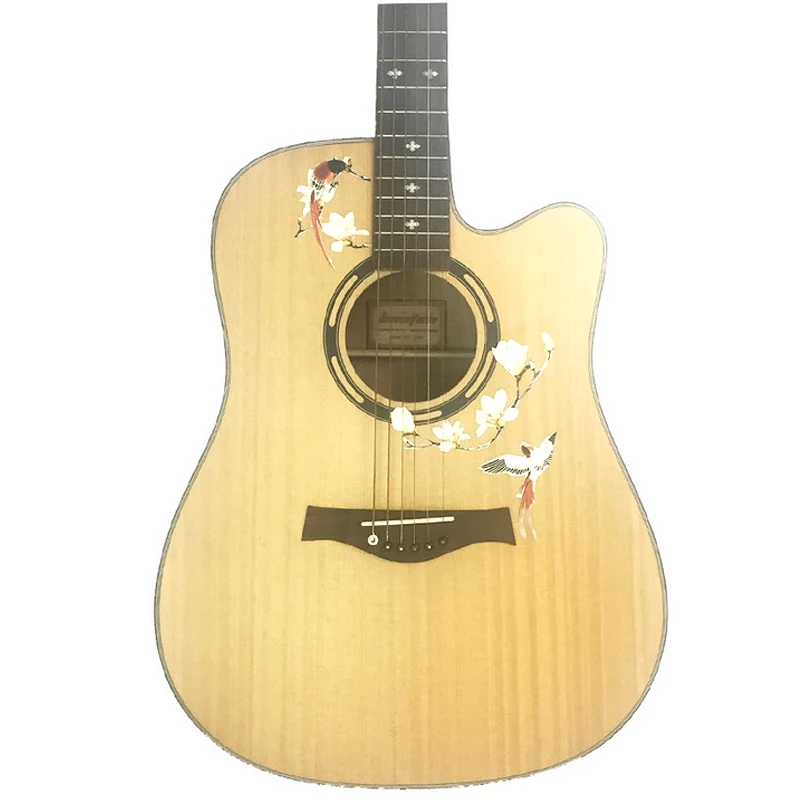 Горячая Распродажа DIY инкрустация гитары наклейка птица и цветок Переводные