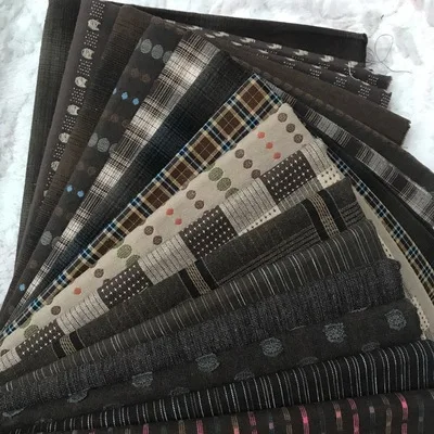 CC744-13pcs 23x33cm polychromatic the cheapest Japanese first dye washed fabric stitching dol DIY fabric plaid cotton doll cloth D30 - Цвет: CC744-13pcs