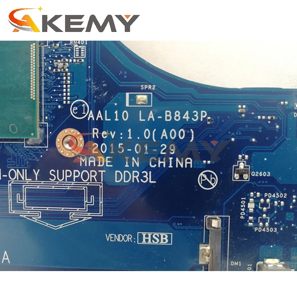 Akemy i3-5-й процессор для материнской платы Dell 5558 5458 5758 диагональ 10 LA-B843P F0FC6