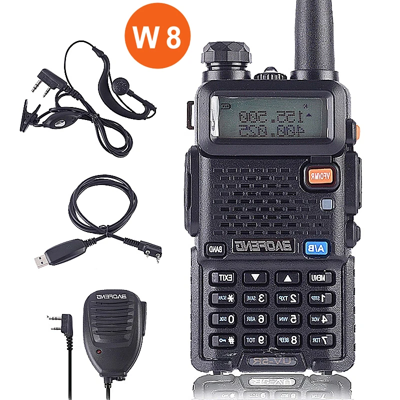 

Baofeng-walkie-talkie updated radio version, 136 channels, 8w, vhf, uhf, 174-400 mhz and 520-mhz