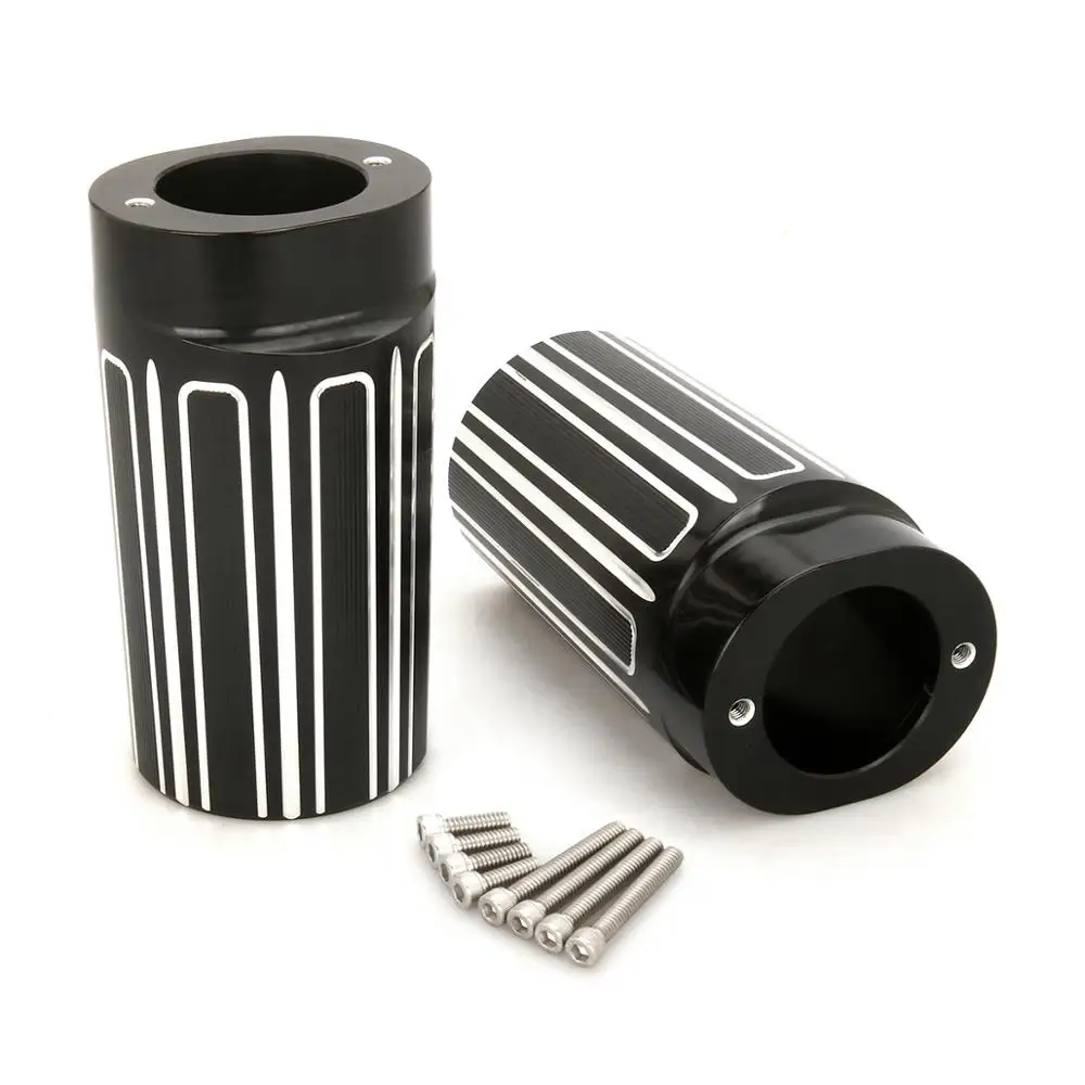 Черная рамка решетка вилки ползунка ботинки крышки Road King Classic FLHRC FLHR FLHX FLTR 2009-2013 |