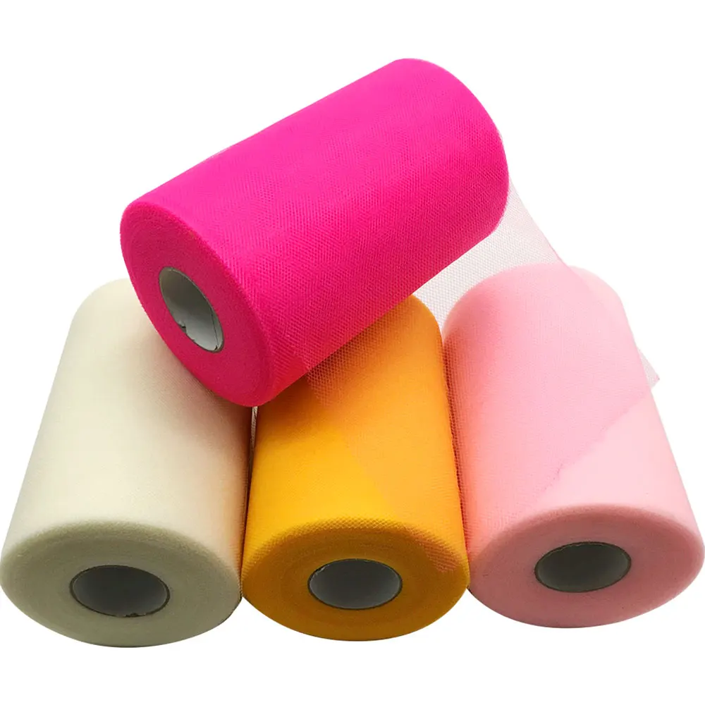 

White Tulle Roll Spool 100 Yards 15cm Organza Roll Tulle Fabric Tutu Skirt Girl Baby Shower Decorations Wedding Party Supplies