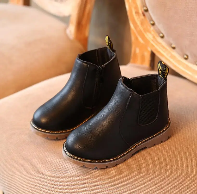 Осенняя детская обувь Повседневные детские хлопковые ботинки Нескользящие