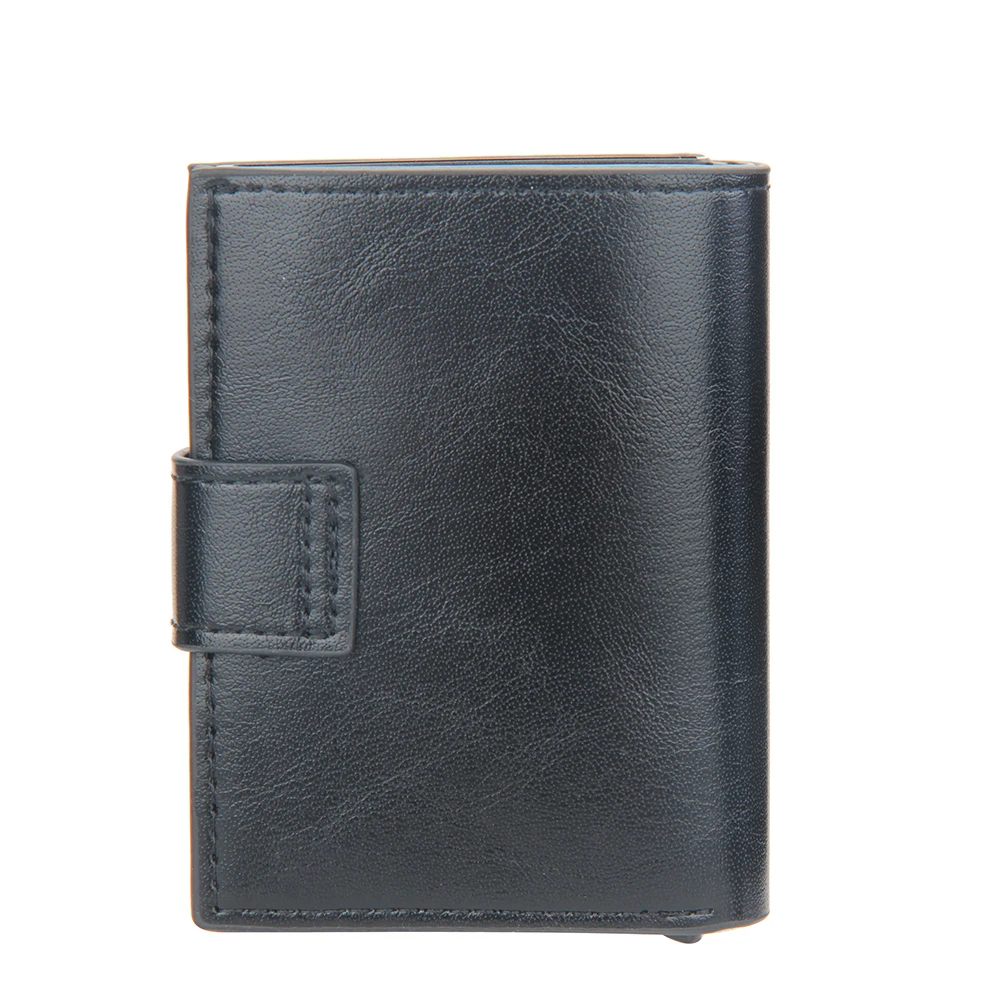 New RFID Blocking Protection Men Wallet ID Credit Card Holder Leather Metal Aluminum Business Bank Cardholder Purse | Багаж и сумки
