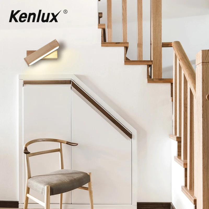 Деревянные современные светодиодные Настенные светильники прикроватный