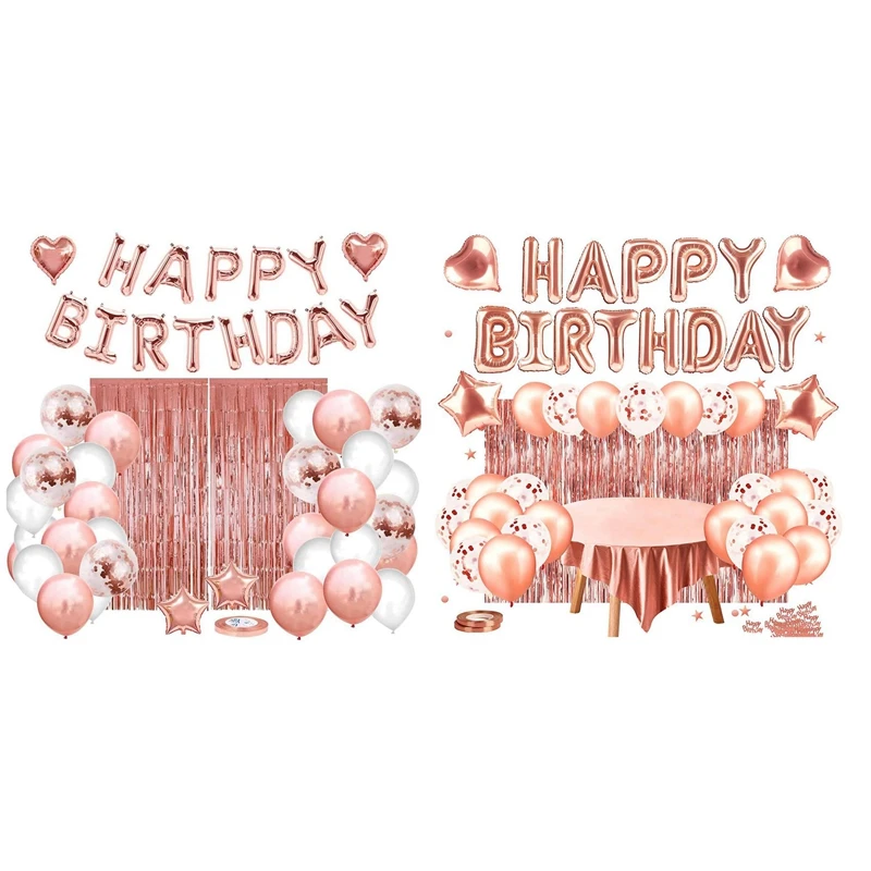 

Воздушные шары на день рождения, баннер (3d-надпись) из майларовой фольги с розовым золотом, шар на день рождения, баннер