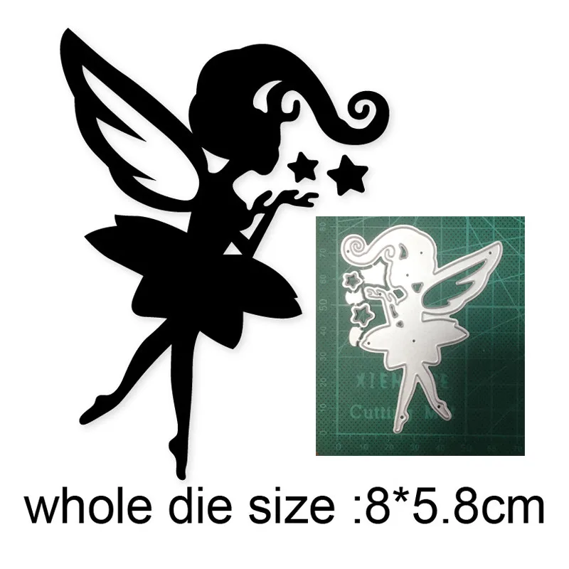 

Angel Girl Star Dies New 2021 Metal Cutting Dies for DIY Scrapbooking Paper and Card Making Decorative Embossing Dies Craft dies