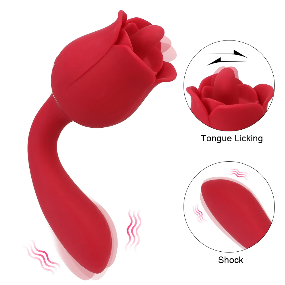 

Стимуляция клитора в форме розы вибрирующий фаллоимитатор оральный язык лижущий вибратор 2 в 1 сосок, Вагина Массажер двойная головка