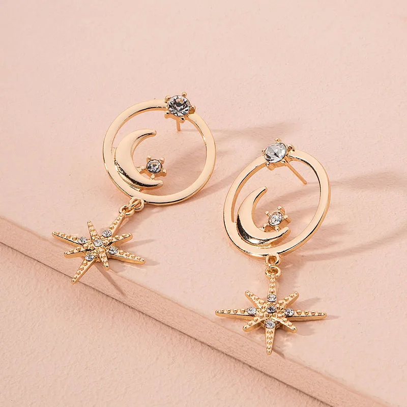 Серьги-капельки TimLee из цинкового сплава с планетами